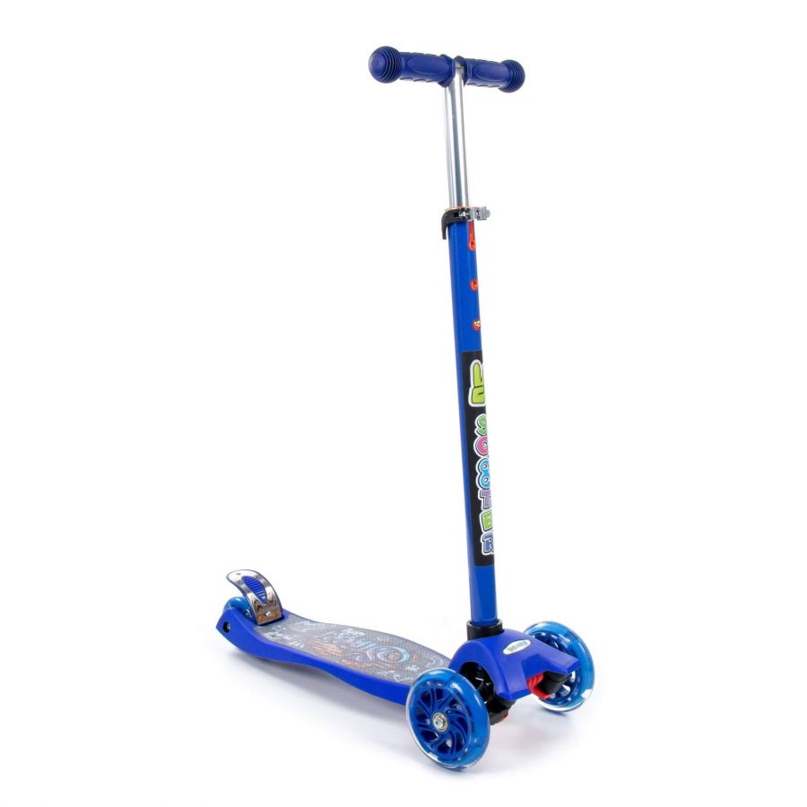 # 0072 Детский самокат (с наклейкой V1) (синий) (в коробке)