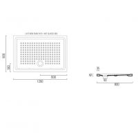 Душевой поддон GSI 439811 120х80 см схема 2