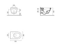 Подвесной унитаз GSI Norm 8615 55х36 схема 9