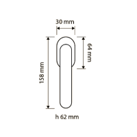 Оконная ручка Linea Cali Grip Pelle 1711 DK схема