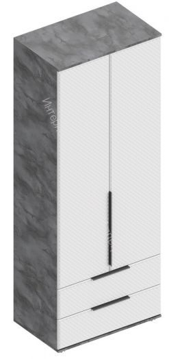 Шкаф 2-ств. с 2 ящиками "Лео 2" 800