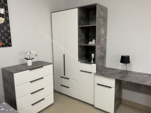 Шкаф 2-ств. с 2 ящиками "Лео 2" 800