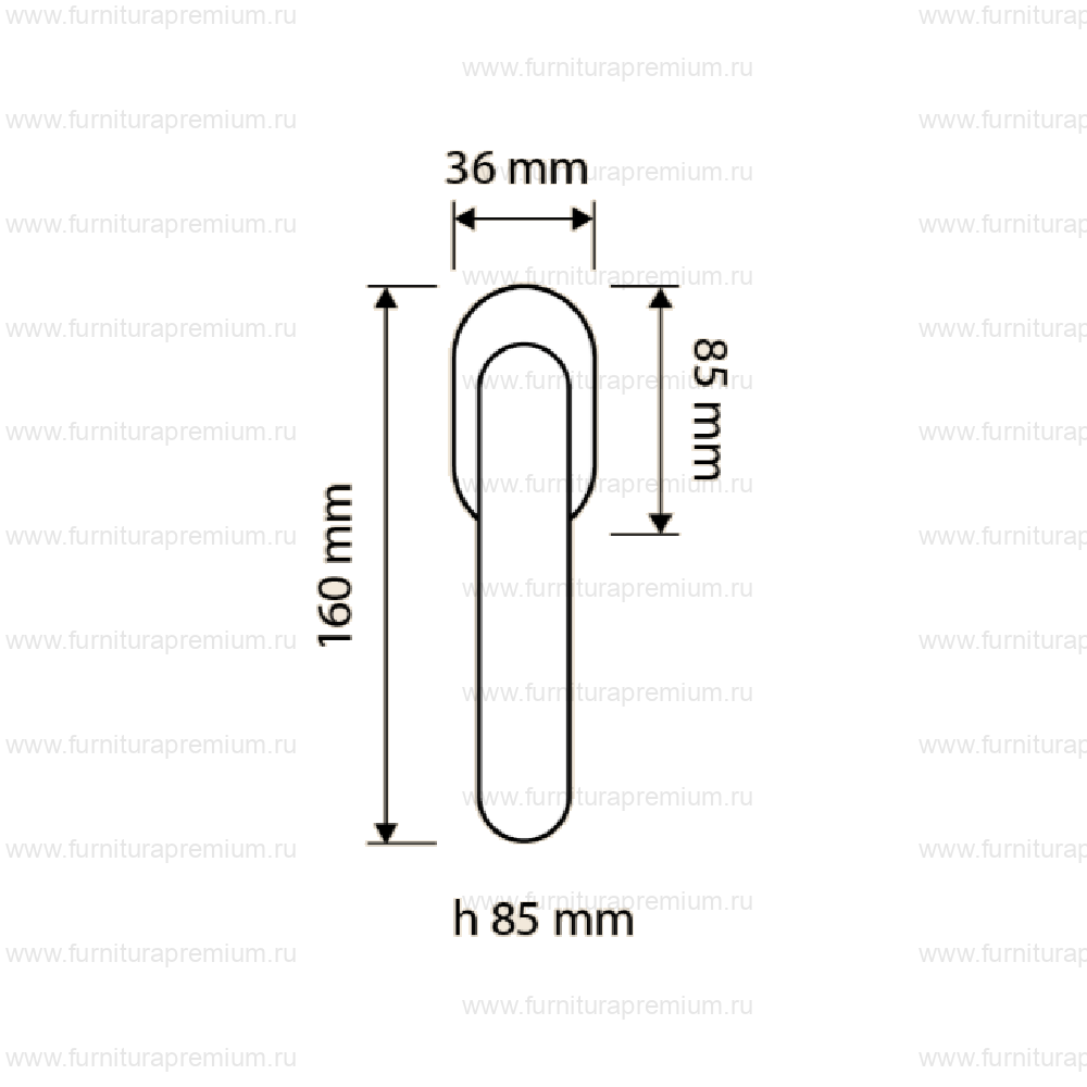 Оконная ручка Linea Cali Jewel 1750 DK