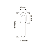 Оконная ручка Linea Cali Jewel 1750 DK схема