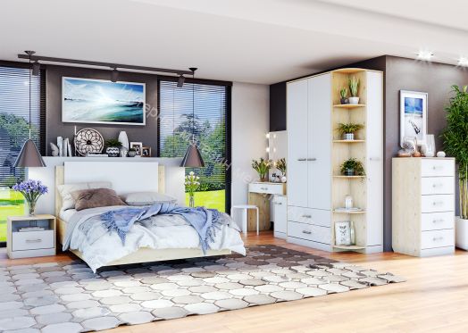 Шкаф 2-х створчатый с 2 ящиками "Милана"