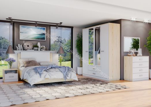 Шкаф 4-х створчатый с зеркалом "Милана"