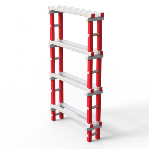 Стеллаж  пластиковый в бассейн 1010х260х1660 мм