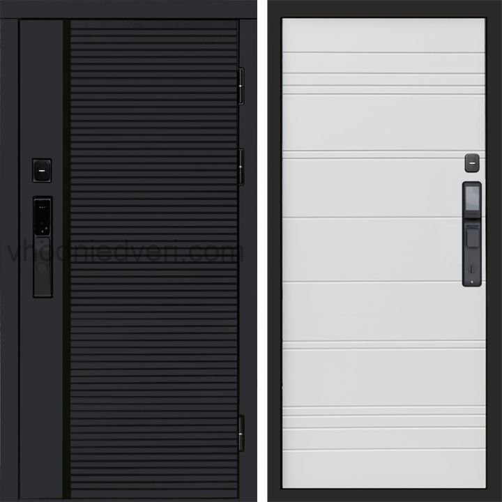 Входная дверь Termo-door BLACK LINE с электрозамком - White line