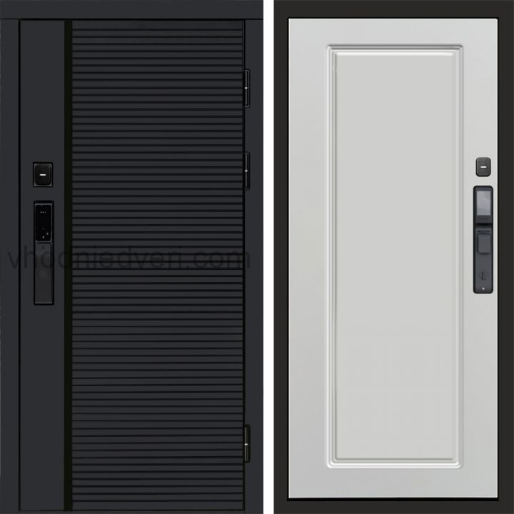 Входная дверь Termo-door BLACK LINE с электрозамком - Гранд Белый софт