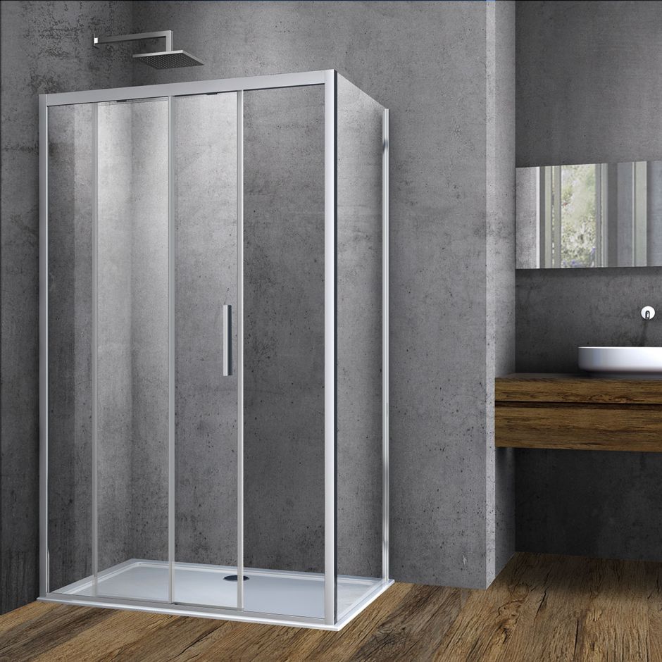 Изображение Прозрачный душевой уголок Vincea VSR-3SO9016CL 160х90 см