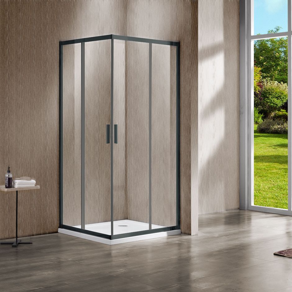 Изображение Раздвижной душевой уголок Vincea VSS-1G9010CLGM 100х90 см