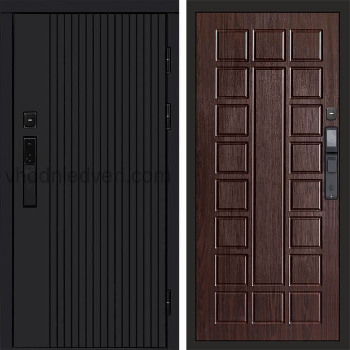 Входная дверь Termo-door ТВИСТ BLACK с электрозамком - Престиж Венге