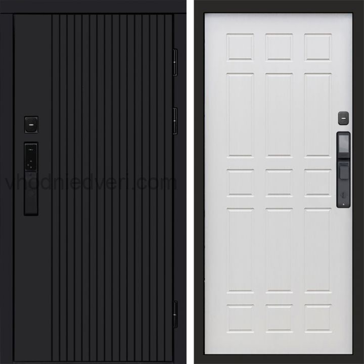 Входная дверь Termo-door ТВИСТ BLACK с электрозамком - Спарта Лиственница