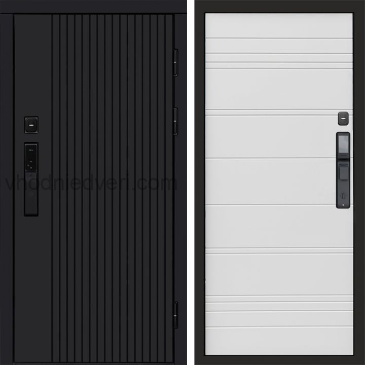 Входная дверь Termo-door ТВИСТ BLACK с электрозамком - White line