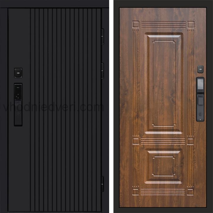 Входная дверь Termo-door ТВИСТ BLACK с электрозамком - Мадрид Дуб