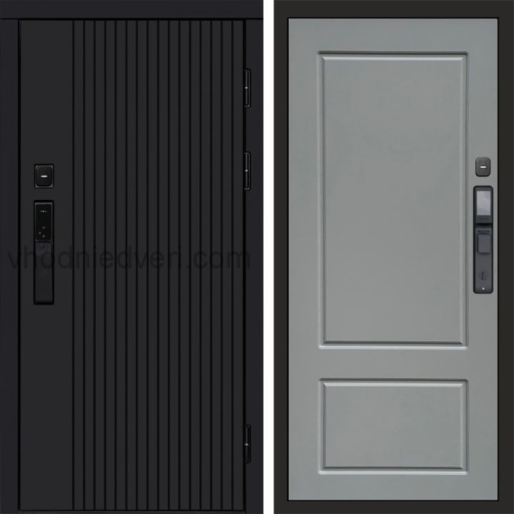 Входная дверь Termo-door ТВИСТ BLACK с электрозамком - Марсель Грей софт