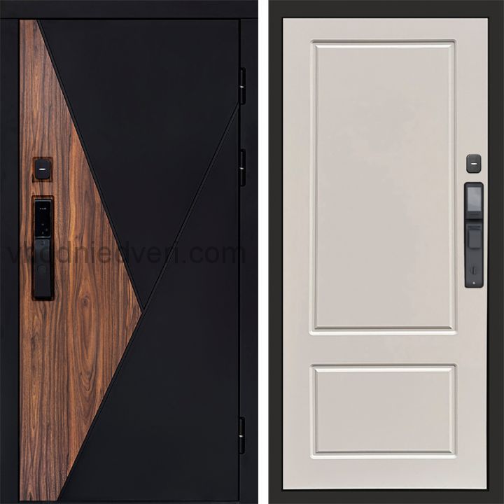 Входная дверь Termo-door МАТРИКС с электрозамком - Марсель Слоновая кость