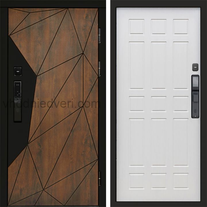Входная дверь Termo-door ГЕОМЕТРИЯ с электрозамком - Спарта Лиственница