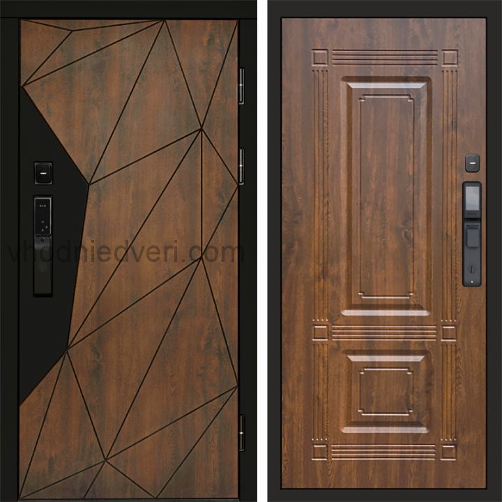 Входная дверь Termo-door ГЕОМЕТРИЯ с электрозамком - Мадрид Дуб