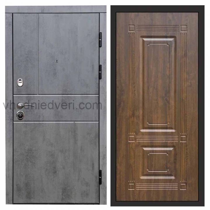 Входная дверь Termo-door Вертикаль Бетон - Мадрид Дуб