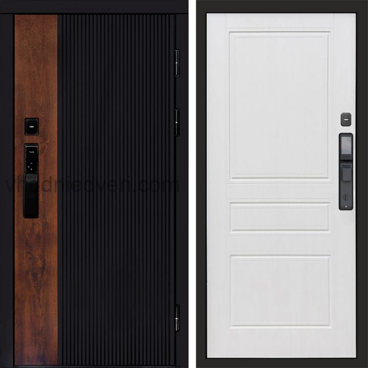 Входная дверь Termo-door ПРЕСТИЖ с электрозамком - Классика Белое дерево
