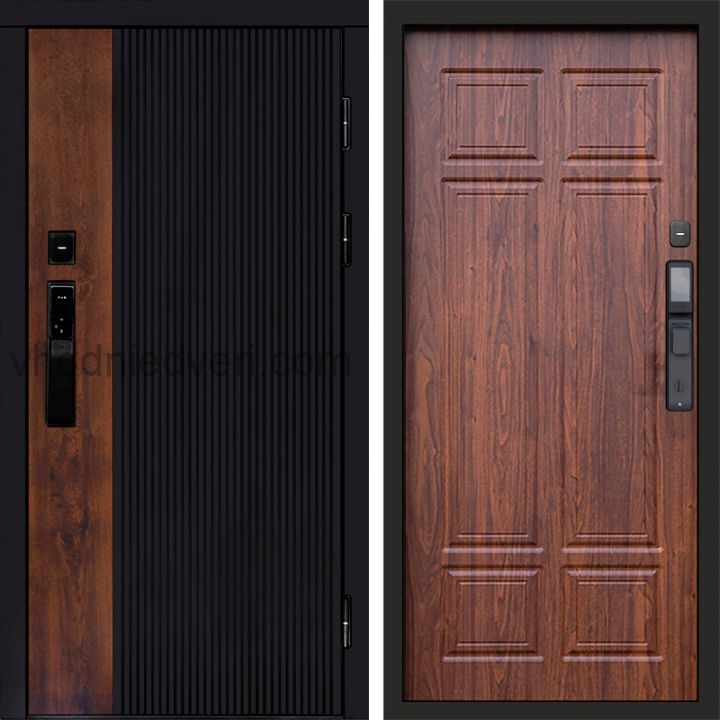 Входная дверь Termo-door ПРЕСТИЖ с электрозамком - Орех премиум