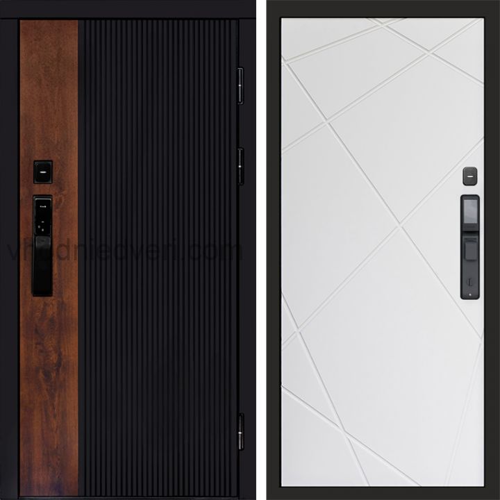 Входная дверь Termo-door ПРЕСТИЖ с электрозамком - Лучи Белый