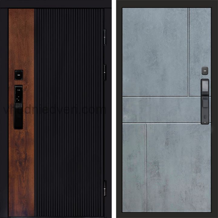 Входная дверь Termo-door ПРЕСТИЖ с электрозамком - Мастино Бетон темный