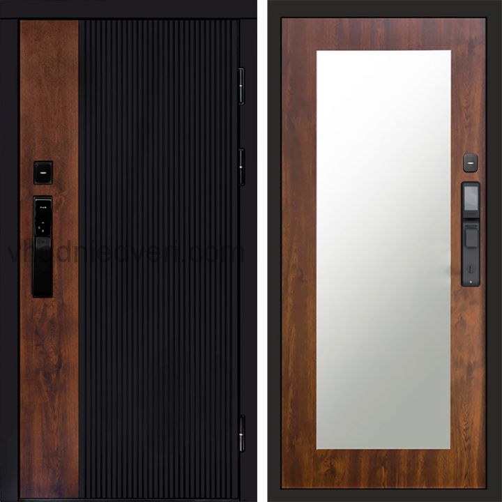 Входная дверь Termo-door ПРЕСТИЖ с электрозамком - Зеркало Триумф Дуб