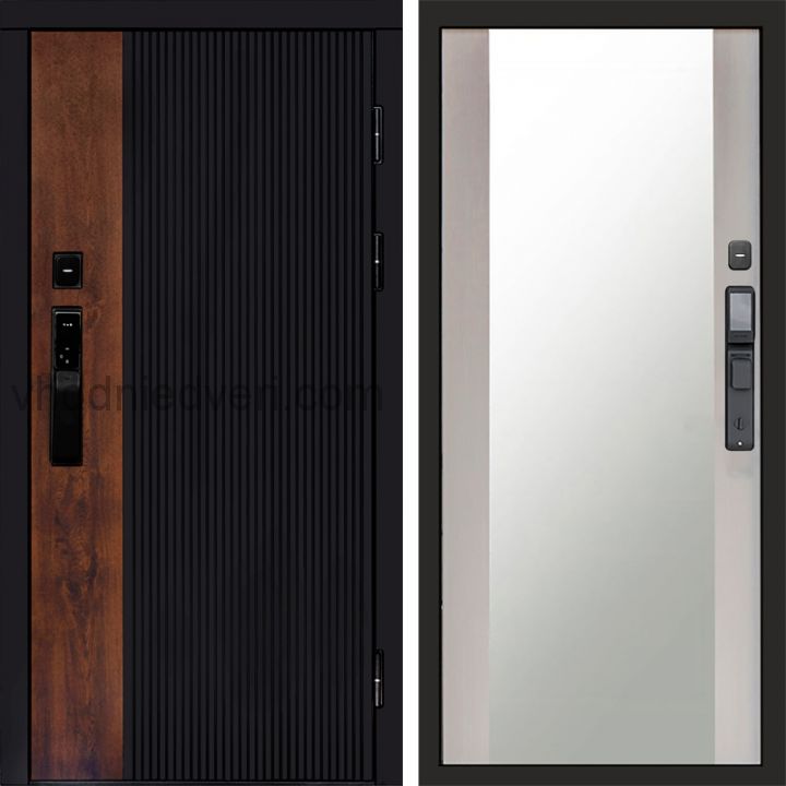 Входная дверь Termo-door ПРЕСТИЖ с электрозамком - Зеркало Лиственница