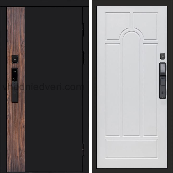 Входная дверь Termo-door ТОР с электрозамком - Арка Белое дерево