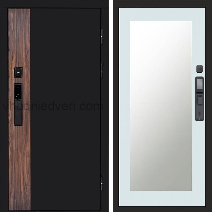 Входная дверь Termo-door ТОР с электрозамком - Зеркало Триумф Белый софт