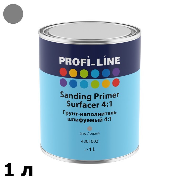 Profi Line Грунт-наполнитель шлифуемый 4:1, серый, объем 1л.