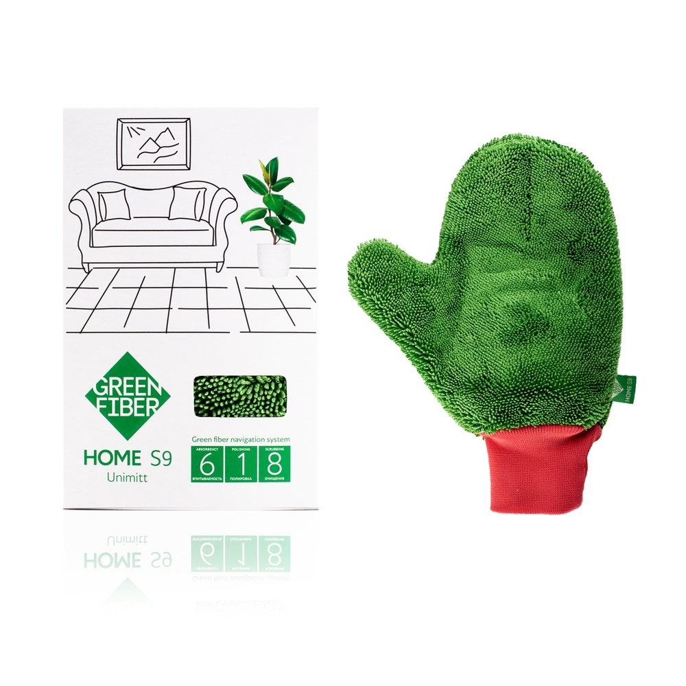 Варежка Твист Green Fiber HOME S9, зеленая 25*19