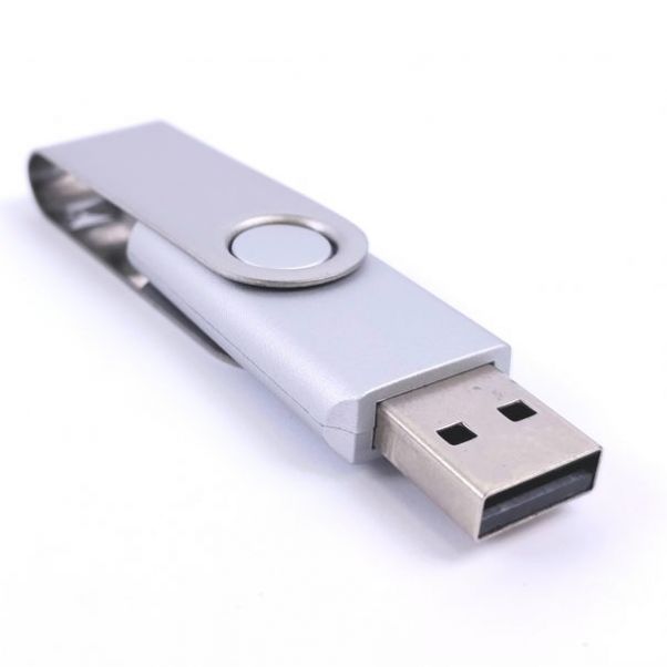 Флешка Twist On серебристая 8 Gb