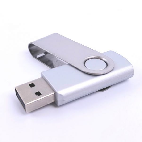 Флешка Twist On серебристая 8 Gb