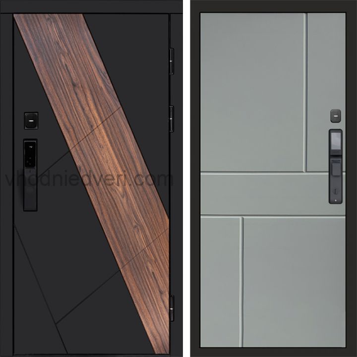 Входная дверь Termo-door НОВА с электрозамком - Горизонт Грей софт