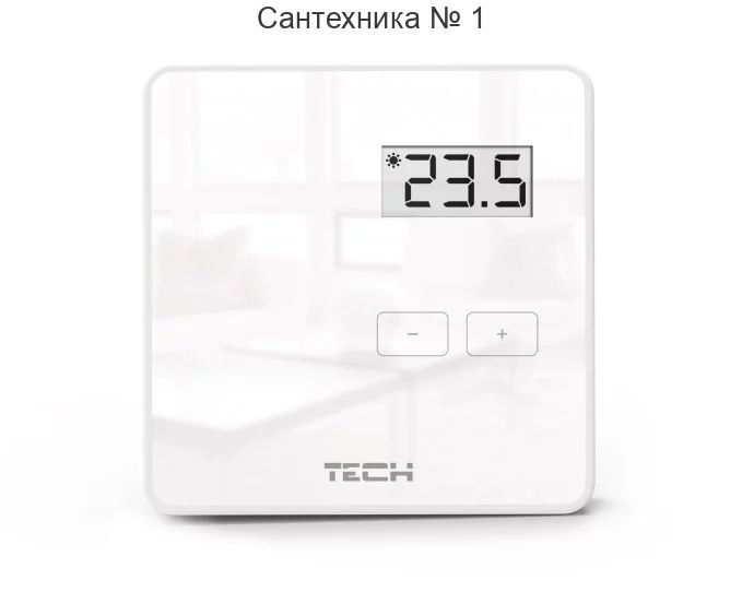 Терморегулятор комнатный проводной Tech R-9b, белый