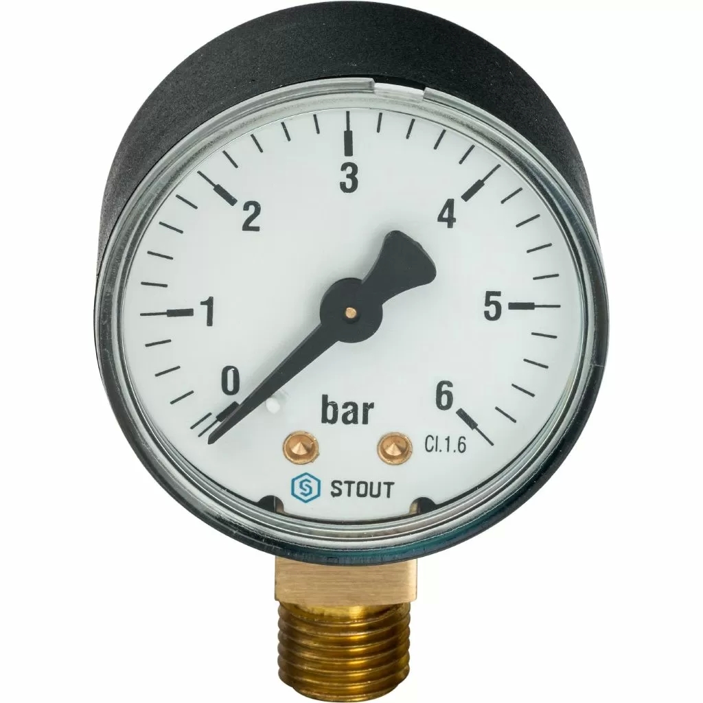Манометр радиальный Stout (корпус ? 50 мм) SIM-0010-500608