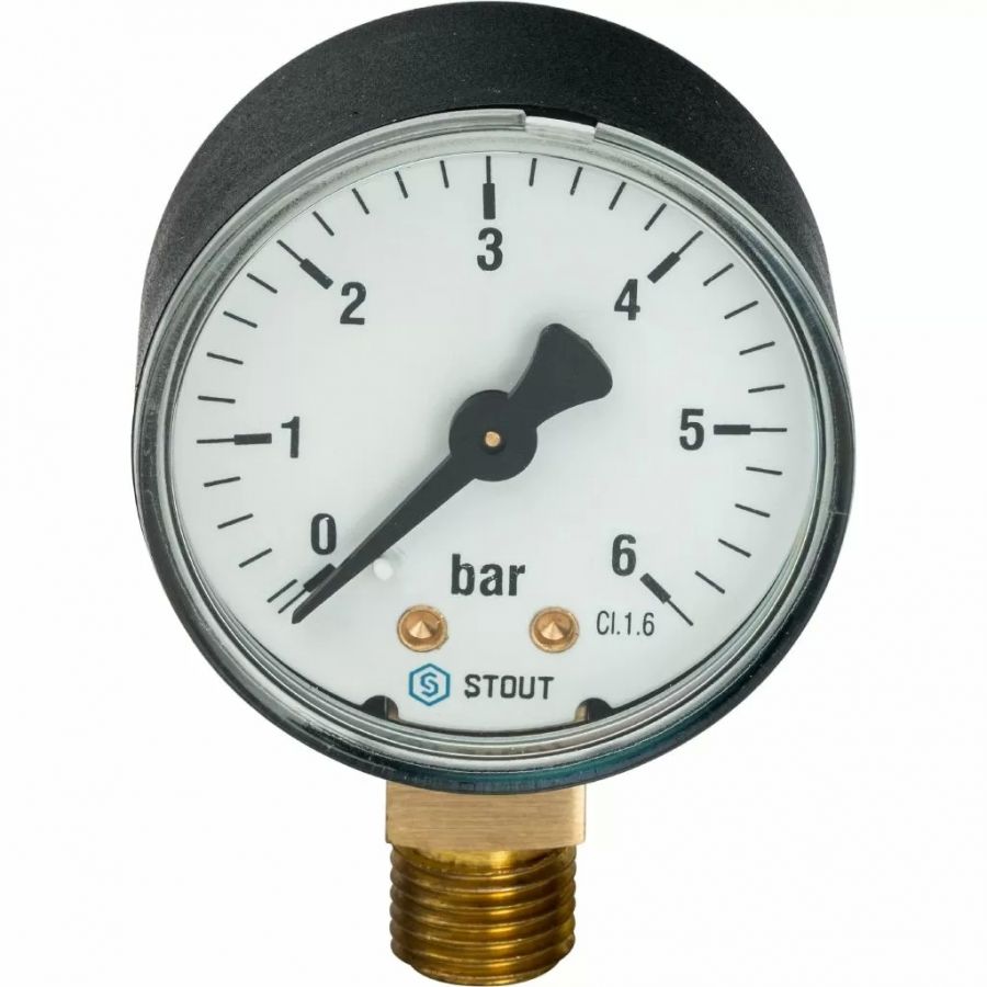 Манометр радиальный Stout (корпус ? 50 мм) SIM-0010-500608