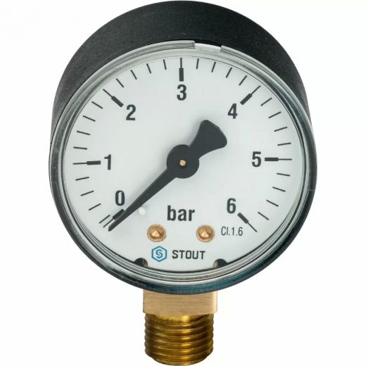 Манометр радиальный Stout (корпус ? 50 мм) SIM-0010-501008