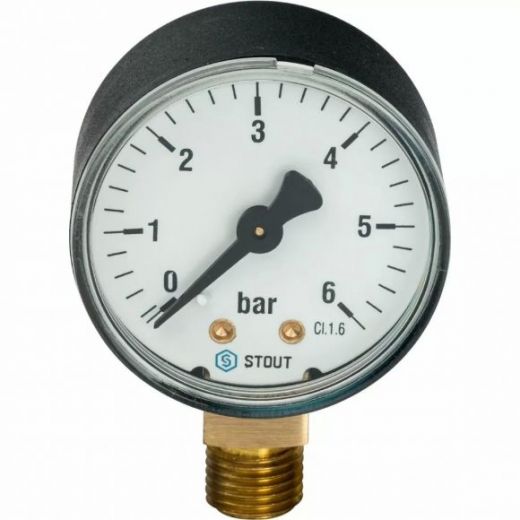 Манометр радиальный Stout (корпус ? 50 мм) SIM-0010-501008