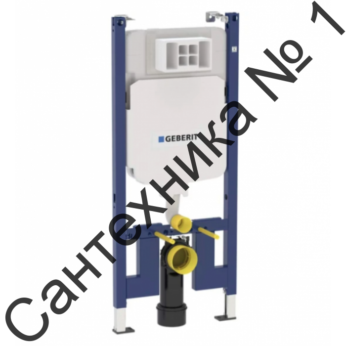 Инсталляция для унитазов Geberit Duofix Alpha 458.175.00.1 со смывным бачком и с кнопкой смыва (Геберит)