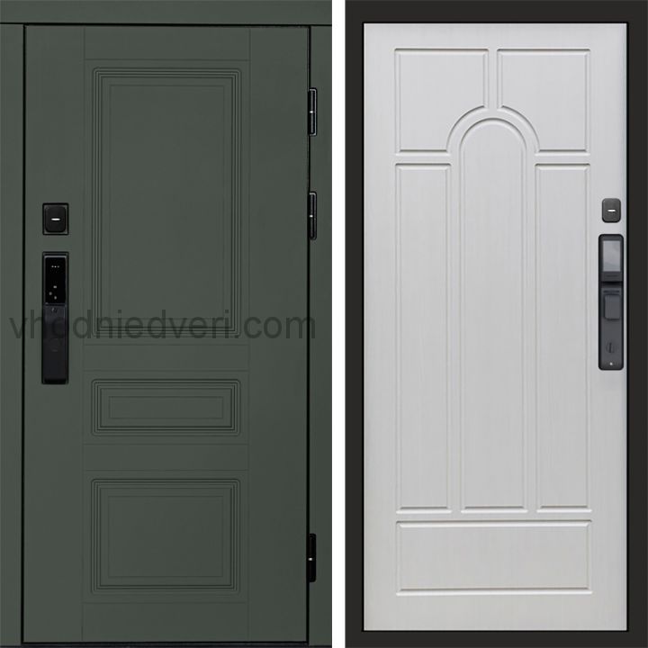 Входная дверь Termo-door ОРЕГОН GREEN с электрозамком - Арка Лиственница