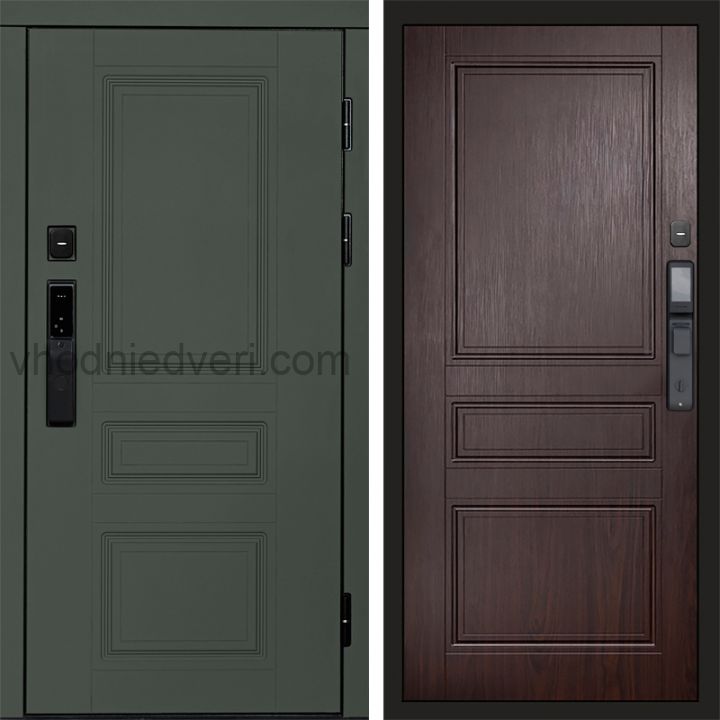 Входная дверь Termo-door ОРЕГОН GREEN с электрозамком - Класскика Венге