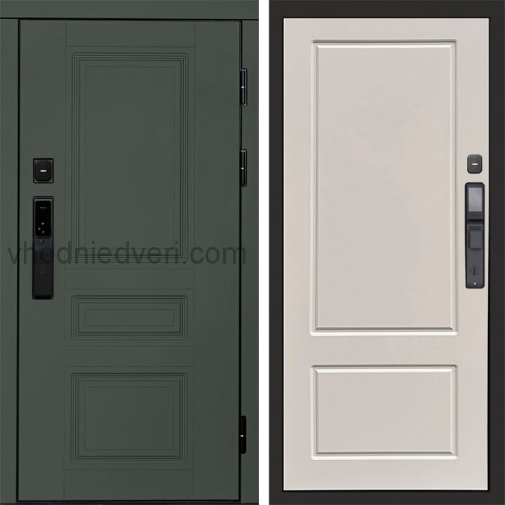 Входная дверь Termo-door ОРЕГОН GREEN с электрозамком - Марсель Слоновая кость