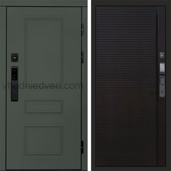Входная дверь Termo-door ОРЕГОН GREEN с электрозамком - Porte black