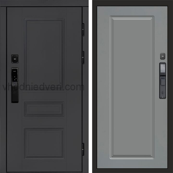 Входная дверь Termo-door ОРЕГОН ГРАФИТ с электрозамком - Гранд Грей софт
