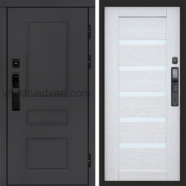 Входная дверь Termo-door ОРЕГОН ГРАФИТ с электрозамком - Царга Лиственница