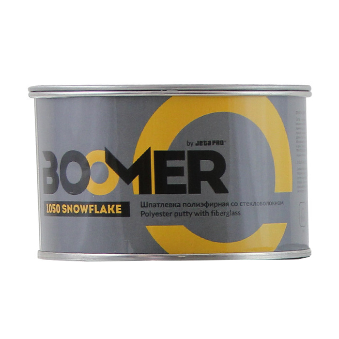 Boomer SNOWFLAKE Шпатлевка полиэфирная конструкционная со стекловолокном, объем 1кг.